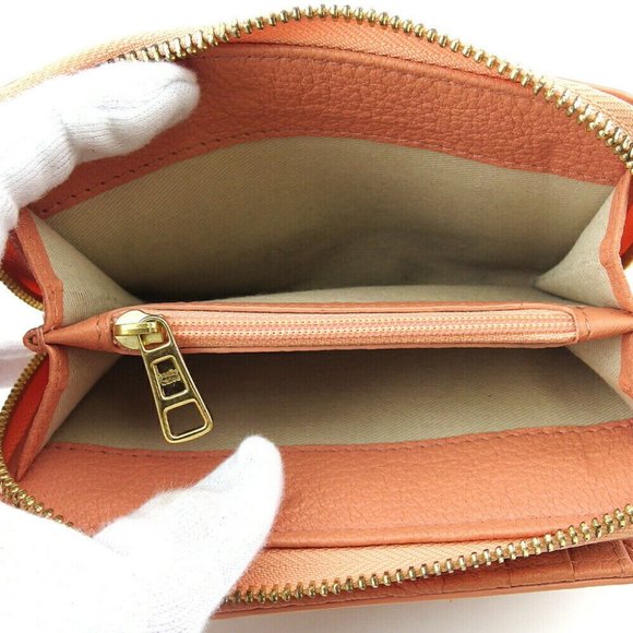 Authentic chloe round zipper wallet Middle -length wallet USED - Picture 9 of 9